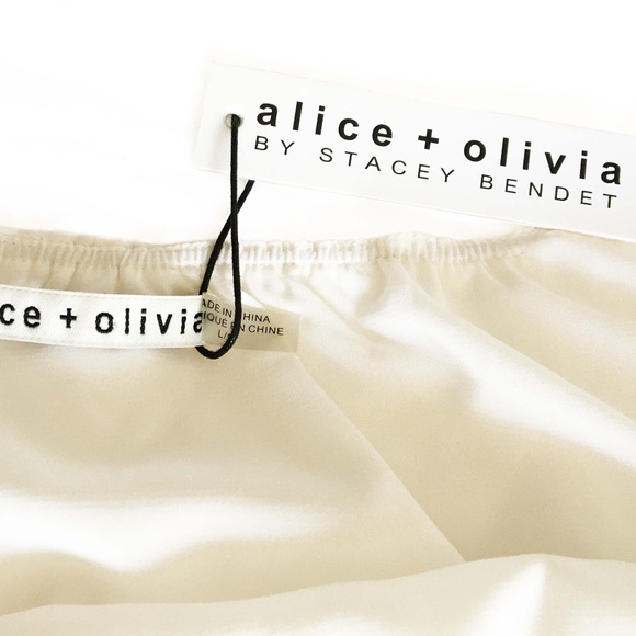 ALICE + OLIVIA "Monet" Ruffled Silk Halter Top NWT - Picture 15 of 16